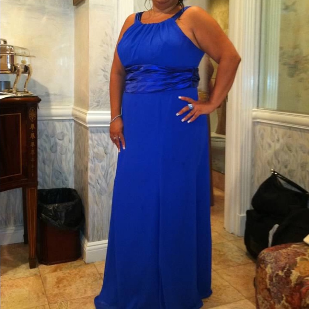 Royal blue long dress